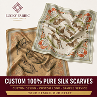 Écharpe en soie naturelle de luxe 50x50cm carrée jacquard réversible abstraite pour femme, cadeau d'entreprise, design personnalisé, boutique de détail