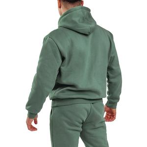 Sudadera con Capucha Extra Grande para Hombre, Color Marrón Personalizado, Sudadera de Algodón Lisa, Sudadera Extra Grande para Hombre con Hombros Caídos, Sin Cordones - Product Image 3