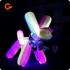 אירוע קישוט צד פרסום אביזרים ענק סגול מראה מתנפחים כלב בלון לשקף דגם כלב בעל חיים מתנפחים - Product Image 4