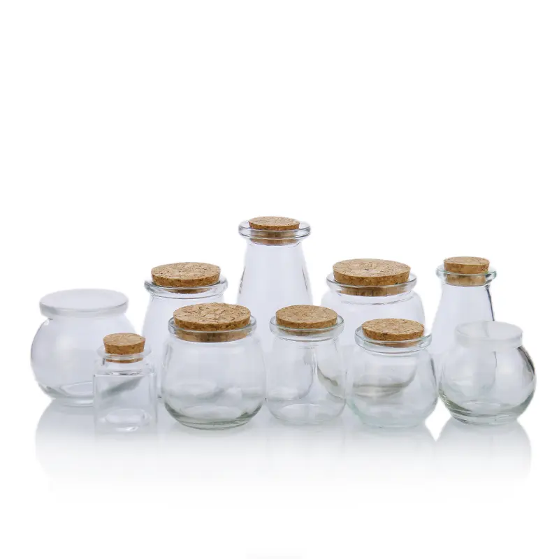 Cheap Price BPA Free 100ml 200ml Message Wishing Jars Glass Pudding Bottle with Cork