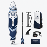 Planche de paddle gonflable de course 14 pieds avec logo personnalisé pour l'entraînement de vitesse et le tourisme