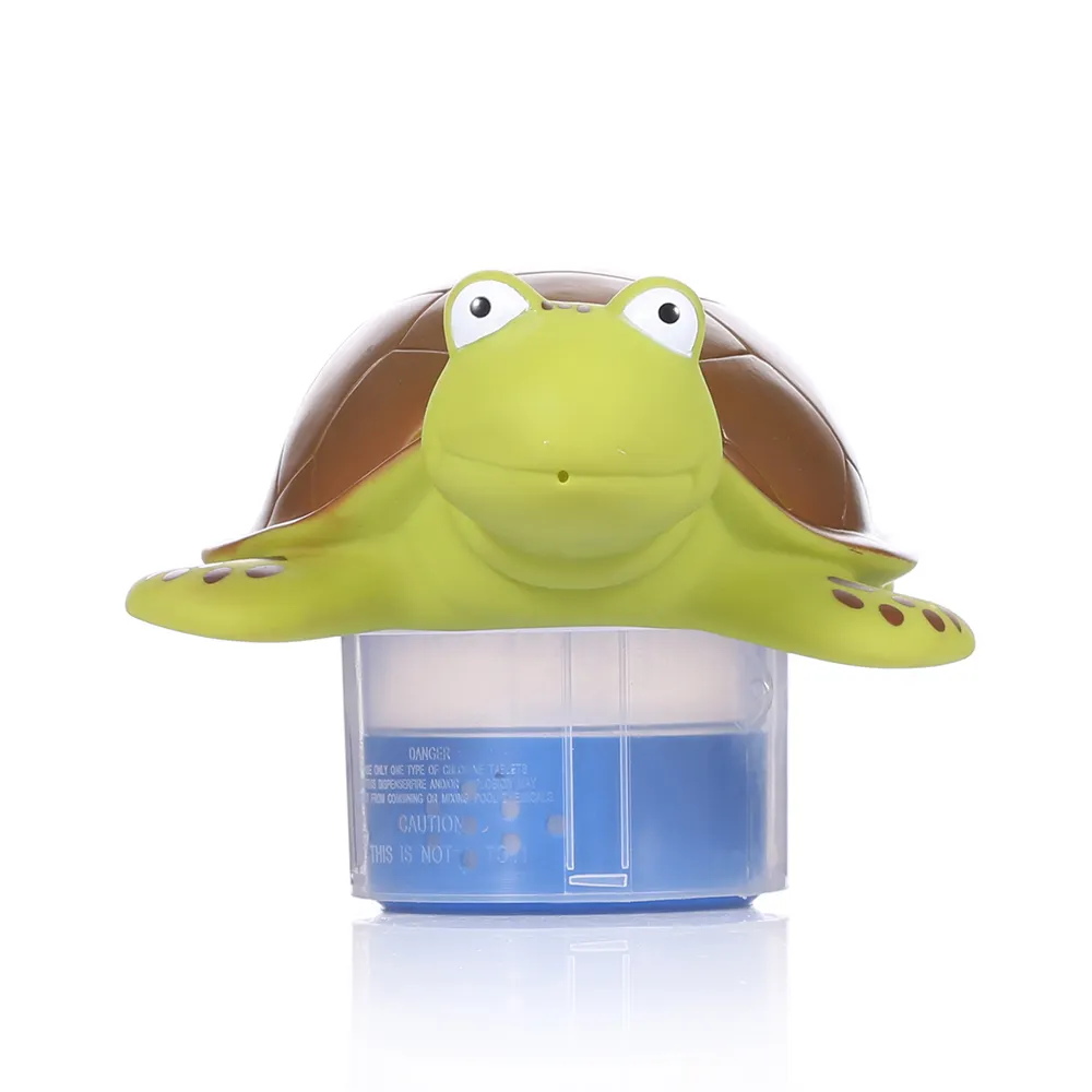 수영 거북이: 플로팅 풀 염소 디스펜서 및 장식