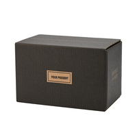 Boîtes d'expédition postales en carton ondulé avec logo personnalisé, fermeture éclair, bande de déchirure, recyclables, fermeture à glissière, emballage
