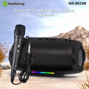 <span class=keywords><strong>ลำโพง</strong></span>คาราโอเกะบลูทูธ <span class=keywords><strong>NewRixing</strong></span> รุ่น NR-8833M พร้อมไมโครโฟน ไฟ RGB กันน้ำ พกพาสะดวกสำหรับงานปาร์ตี้กลางแจ้งและตั้งแคมป์ - Product Image 3