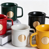 Tasse en céramique en grès style rétro européen Douze Constellations, logo personnalisé, couleur unie, cadeaux d'affaires en porcelaine
