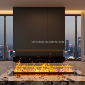 <span class=keywords><strong>Chimenea</strong></span> Eléctrica 3D con Efecto de Llama <span class=keywords><strong>LED</strong></span> de 64 Colores, Panel Plano, Fácil Instalación, Certificación CE, <span class=keywords><strong>Chimenea</strong></span> Doméstica de 1.5m - Product Image 6
