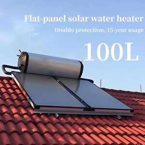 <span class=keywords><strong>Chauffe</strong></span>-<span class=keywords><strong>eau</strong></span> <span class=keywords><strong>solaire</strong></span> à plaque plate 100L, échangeur de chaleur à double enveloppe, boîtier en acier inoxydable, classe <span class=keywords><strong>d</strong></span>'efficacité énergétique pour usage domestique - Product Image 1