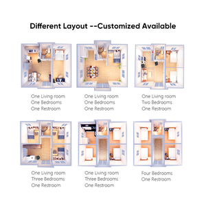 <span class=keywords><strong>Maison</strong></span> conteneur extensible standard de 20 pieds, extension de 3 chambres et 2 étages, <span class=keywords><strong>maison</strong></span> conteneur extensible à <span class=keywords><strong>vendre</strong></span>, villas et maisons - Product Image 3