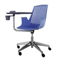 Chaise de salle de formation multifonctionnelle en plastique pour étudiants et étudiants avec porte-gobelet