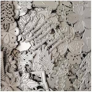 قوالب معدنية محفورة لقص وتشكيل الزهور والأوراق العشوائية وإطارات، لصناعة ألبومات القصاصات والبطاقات والحرف اليدوية - Product Image 1