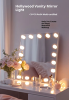Vente directe du fabricant : Miroir de maquillage LED tactile à 10 ampoules IP44, température de couleur 3000K-7000K, garantie 1 an