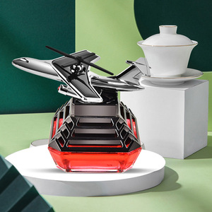 Difusor de Perfume Giratorio para Auto, con Energía Solar, Diseño de Avión en Aleación, Aroma Moderno Océano Azul, Decoración Interior, Aromaterapia, 31-60 Días - Product Image 2