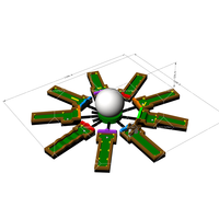 Parcours de mini-golf gonflable en PVC à 9 trous avec parcours d'obstacles fou pour une utilisation en intérieur/extérieur à la maison et à l'école