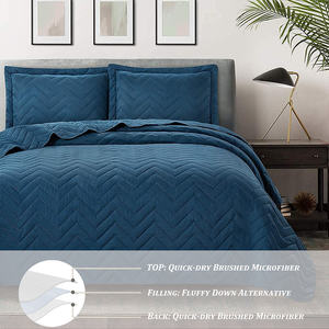 Ensemble <span class=keywords><strong>de</strong></span> couvre-<span class=keywords><strong>lit</strong></span> en polyester léger et imperméable, à ultrasons, king, blanc, à bas prix - Product Image 3