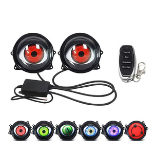 Hot Bán 12V 3 Inch Năng Động Nhấp Nháy Ma Quỷ Mắt LED Đèn Pha Ống Kính Máy Chiếu 6 Chế Độ Xe LED Sương Mù Ánh Sáng Phụ Kiện Mới - Product Image 5