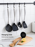Ustensiles de cuisine en silicone de qualité alimentaire résistant à la chaleur, ensemble de spatules avec manche en acier inoxydable 304