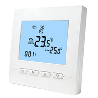 Thermostat de chauffage au sol hydronique Telin AC612 - Programmable, double contrôle de température, flexible, anti-inflammable, PC+ABS pour appartement