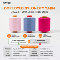 Hilo de Nylon Teñido en Masa PA66 de Alta Tenacidad, Hilo de Nylon 66 Resistente a la Decoloración para Tejido y Confección de Calcetines y Medias