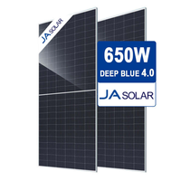 Nouveau stock de panneaux solaires bifaciaux double vitrage JA Deep Blue 4.0 625W 630W 635W 640W 645W 650W, module PV monocristallin de type N