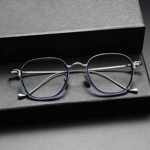 إطار نظارات بصرية بالكامل من التيتانيوم الخالص والأسيتات بتصميم كلاسيكي عصري وإطار نظارات للرجال والنساء - Product Image 1