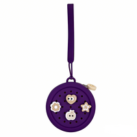 Porte-monnaie à fermeture éclair en gros de l'usine Chinfai, mini portefeuille pour enfants, sac pour Airpods, porte-clés, porte-monnaie rond en silicone