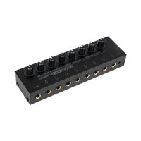 HA800 8 Metal kanal Stereo ses amplifikatörü Mini kulaklık Splitter stüdyo sahne ev kullanımı için