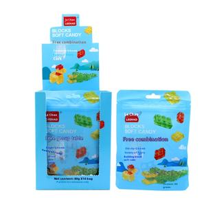 Aperitivos de Gel con sabor a fruta suave Lechao, bloques de construcción, juguetes de goma ensamblados, decoraciones de dulces QQ para niños recubiertos - Product Image 6