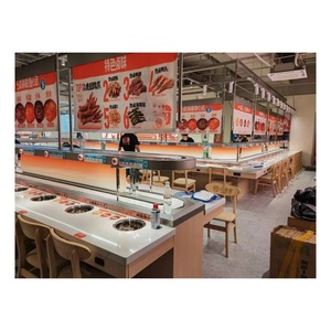 <span class=keywords><strong>สายพาน</strong></span>ลำเลียงซูชิสแตนเลสแบบหมุนรุ่นใหม่สำหรับร้านอาหาร ใช้ในบ้าน และขายปลีก พร้อมปรับความเร็วได้ ขนาดสั่งทำได้ - Product Image 3