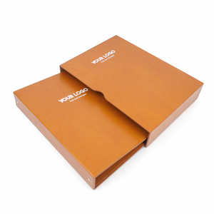TRONG DONG RB03 OEM ODM Manufacturer Custom Logo Premium 3 <b>Ring</b> <b>Binder</b> Portfolio with Slipcase Business Document Folder - Product Image 4