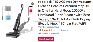 <span class=keywords><strong>Aspirateur</strong></span>-balai sans fil Roborock F25 ACE Combo 5 en 1, <span class=keywords><strong>aspirateur</strong></span>-balai sec et humide, serpillière intelligente pour sols durs - Product Image 2