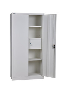 Armoire moderne à 2 portes avec penderie et coffre-fort métallique haute sécurité pour usage professionnel, personnel et hôtelier, idéal pour centres commerciaux et gymnases - Product Image 4