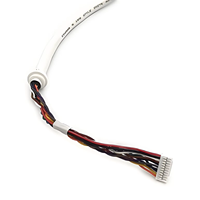 Arnés de Cableado para Cámara CCTV, Conector RJ45 DC de 10 Pines, IP67 Impermeable, Aislamiento de PVC, Cobre Estañado, Cable de Red de 350 mm