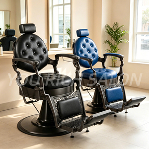Sillón de Barbería Hidráulico Moderno, Reclinable y Plegable, Silla de Peluquería Resistente para Barbería y Salón de Belleza - Product Image 1