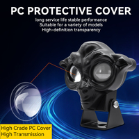 Projecteur LED bicolore au design Alien 20W, mini phares antibrouillard avant pour moto, étanche, 2 lentilles pour camions, VTT, Jeeps
