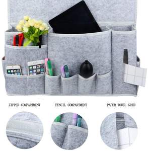 Organizzatore del Caddy del comodino 2026 di stoccaggio del <span class=keywords><strong>divano</strong></span> scrivania in feltro <span class=keywords><strong>da</strong></span> comodino appeso bracciale Organizer per libro telecomandato Mobile - Product Image 2