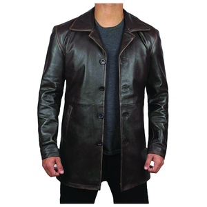 เสื้อแจ็คเก็ตหนังสำหรับผู้ชาย,เสื้อโค้ทดาวน์สำหรับผู้ชายโลโก้ที่กำหนดเองเสื้อโค้ทขนเป็ดแจ็คเก็ตหนัง PU สีดำสำหรับผู้ชาย - Product Image 2
