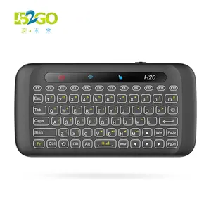Original 2.4GHz Wireless Air Flying Mouse H20 Mini Wireless Keyboard with Backlit Touchpad Learning Function for Android TV Box