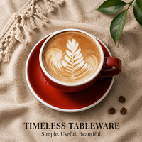Ensemble tasse et soucoupe à latte en céramique au design raffiné pour les programmes de boissons des restaurants – Fourniture en gros pour la vente mondiale