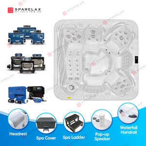 Luxuriöser Outdoor-Whirlpool für 6 Personen, Moderner Acryl-Whirlpool aus Edelstahl, Inklusive Abfluss - Product Image 2