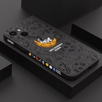 Coque en silicone antichoc souple motif astronaute et planète de dessin animé pour iPhone 14, 13, 12, 11 Pro Max, 12 Mini, S, R, et plus de 16 modèles (18 Pro, 18 Pro Max)