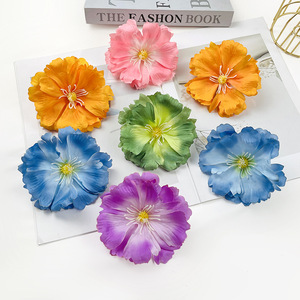 Tête de fleur d'orchidée artificielle, diamètre 11 cm, fleur en soie, décoration de mariage et de maison, violet, bleu, orange, rose, vert - Product Image 1