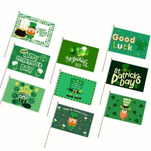 Promotional Customized <b>Mini</b> <b>Hand</b>-pulled Waving Flags Manufacturer 20*30cm with Digital Printing Logo Polyester Wood Flagpole - Product Image 4