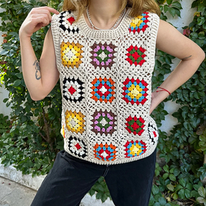 Usine personnalisée été pulls tricotés décontractés sans manches col rond <span class=keywords><strong>crochet</strong></span> main dentelle <span class=keywords><strong>pull</strong></span> <span class=keywords><strong>pull</strong></span> femmes - Product Image 5