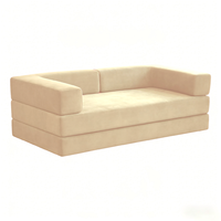 Modulares Schlafsofa mit Schwammfüllung und Samtbezug, Anpassbarer Komfort für Apartments, Hotels und Werkstätten, Modernes Design