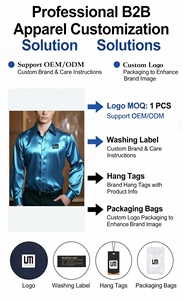 OEM Service Groothandel Trendy Luxe Herenmode Bruiloft Feest Gala Casual Smoking Overhemd Satijnen Dress Shirts - Product Image 2