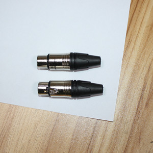 XLR 3 Pin Konektor Kabel Audio Plug Mic Betina Konektor OFC Berlapis Nikel DMX Cannon-<span class=keywords><strong>M</strong></span> Konektor Mikrofon Perumahan Hitam Perak - Product Image 6