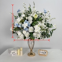 Boules de fleurs artificielles en soie blanches réalistes pour centres de table de mariage, décoration de remise de diplôme, fête des Mères, rentrée scolaire