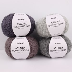 50克300米安哥拉<span class=keywords><strong>2</strong></span>毫米亮片勒克斯色织图案长貂毛高韧性柔软蓬松针织用 - Product Image 4