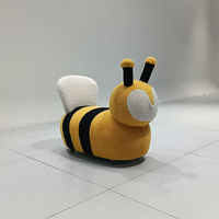 Fauteuil à bascule moderne en velours en forme d'abeille, chaise d'appoint douce pour salon, siège pour tout-petit, mobilier à bascule pour enfants, utilisation intérieure, chambre, hôtel