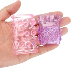 Manchons de pénis réutilisables, préservatifs de couleur aléatoire, agrandisseur de bite pour hommes, jouets sexuels de stimulation du point G pour couples - Product Image 3